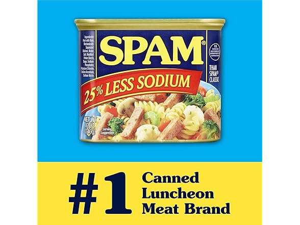 SPAM 25% Less Sodium 12 oz