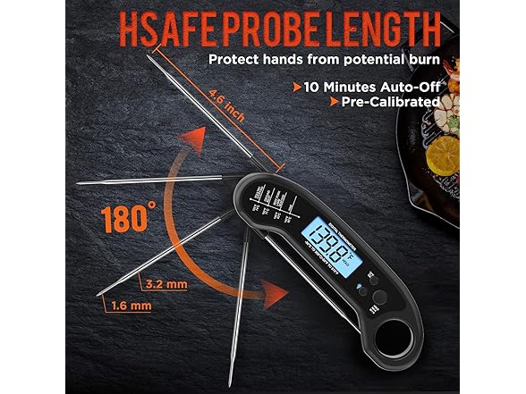 ROUUO Instant Read Meat Thermometer