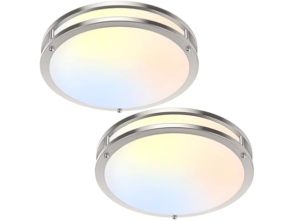 TOBUSA 2-Pack 12" Flush Mount LED Ceiling Lights