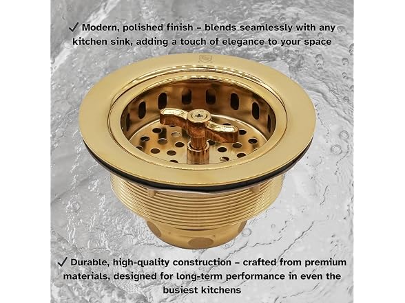 Westbrass Wing Nut Sink Strainer 2-Pack