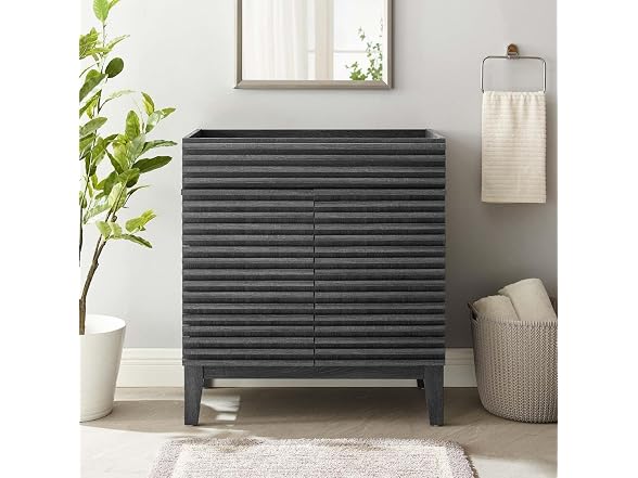 30 in. Render Bathroom Vanity Cabinet, Charcoal