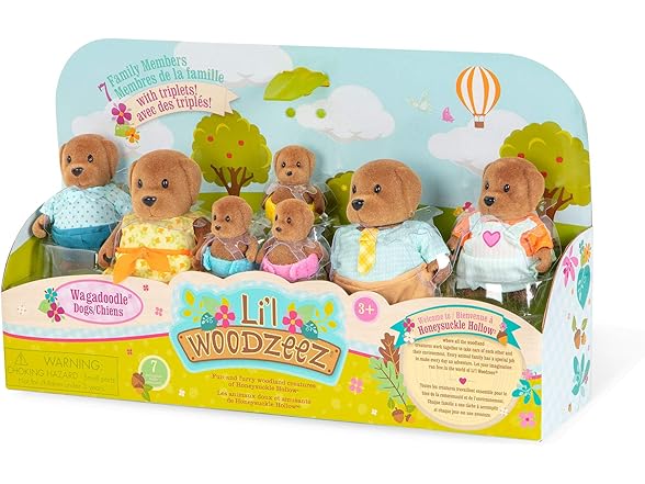 Li'l Woodzeez Animal Figurines Toy Dogs