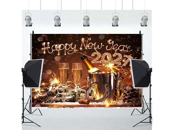 DORCEV 10x8ft Happy New Year 2027