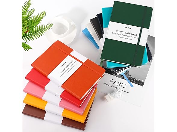 Huhuhero Lined Journal, Matte Black