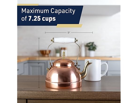 Classic Cuisine Copper Tea Kettle