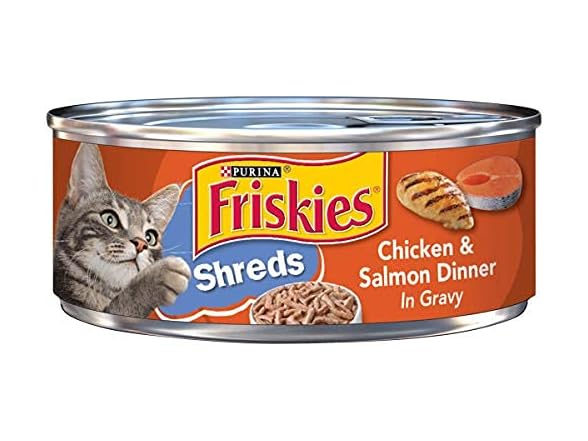 Friskies Shredded Chicken and Salmon in Gravy, 5.5