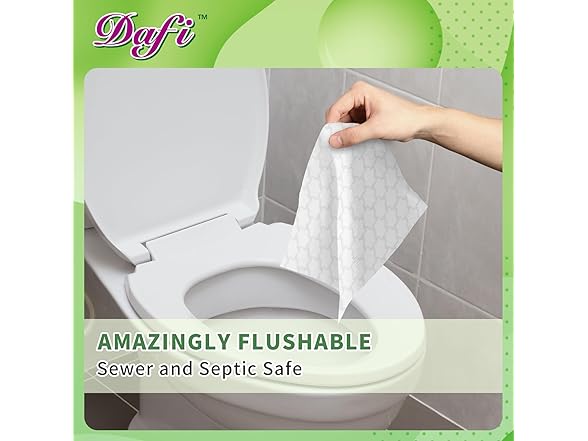 DAFI Flushable Wipes 80ct