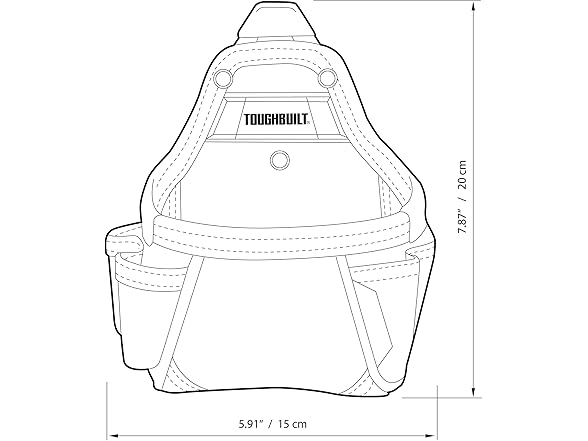 ToughBuilt TB-CT-25 Tape Measure / All Purpose Pouch -