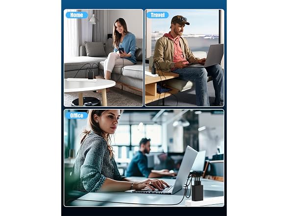 Hzevn 2Pack 85W USB C Wall Charger Block, 3-Port U