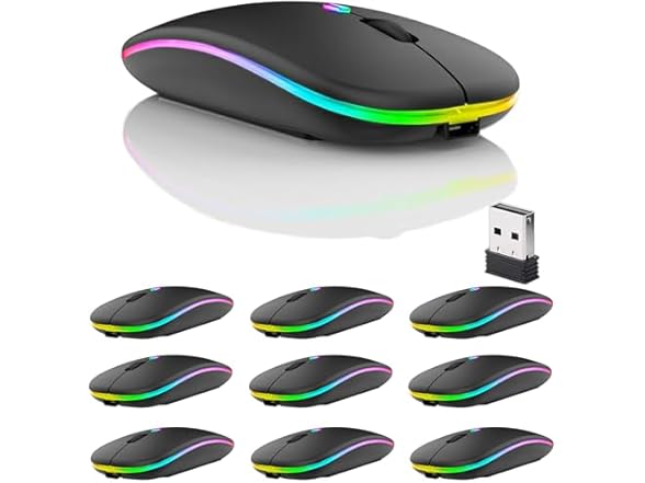 10-Pack Wireless Bluetooth Mouse Black