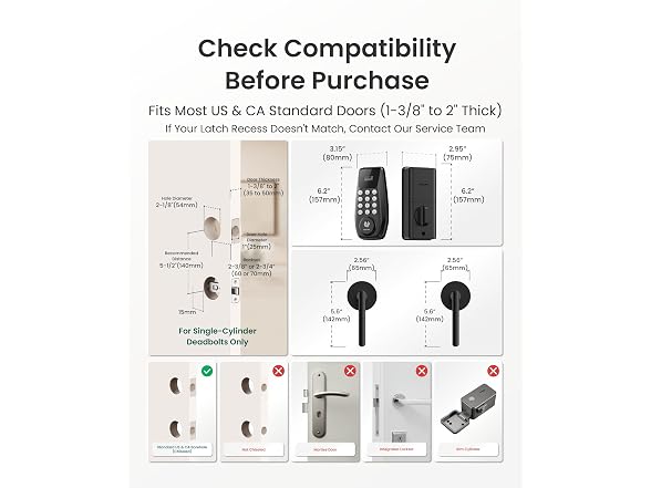 DESLOC C100 Smart Lock with Lever Handle