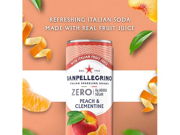 Sanpellegrino Peach Clementine, 0g Added