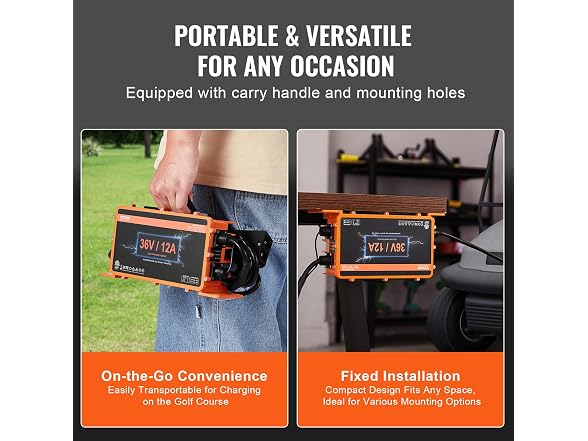 48 Volt Golf Cart Battery Charger, 15 AMP, Smart