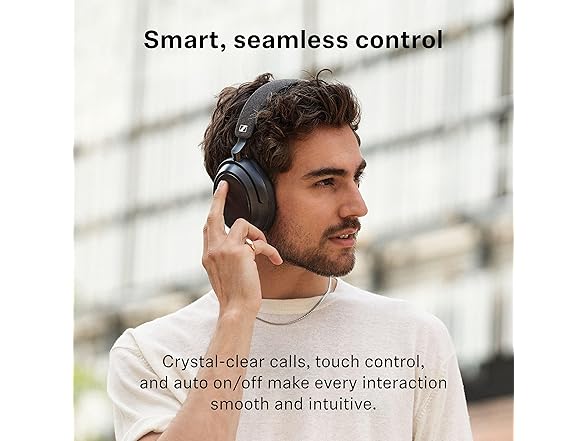 Sennheiser Consumer Audio Momentum 4 Wireless Headphones - Bluetooth Headset for Crystal-Clear Calls with Adaptive Noise Cancellation, 60h Battery Life, Lightweight Folding Design - Black/Copper (Open Box)