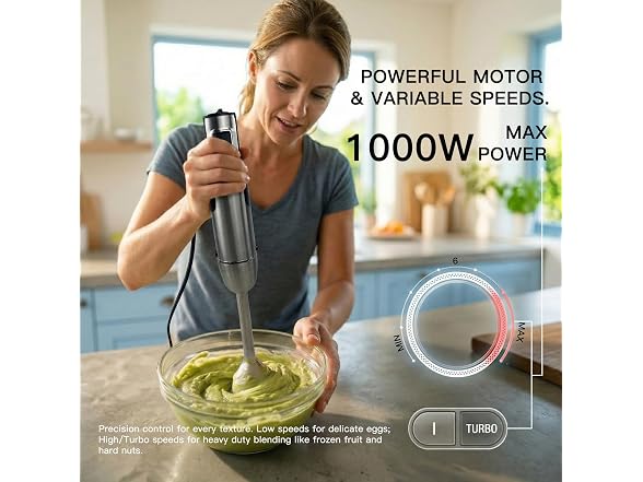 Megawise 1000W 5-in-1 Immersion Hand Blender