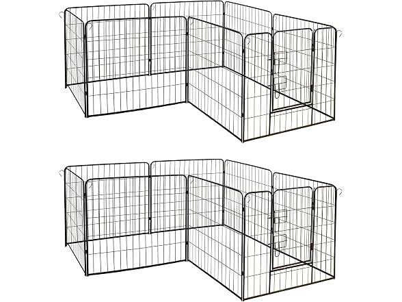 ALEKO Dog Kennel 16 Panel | 32 x 32 Inches