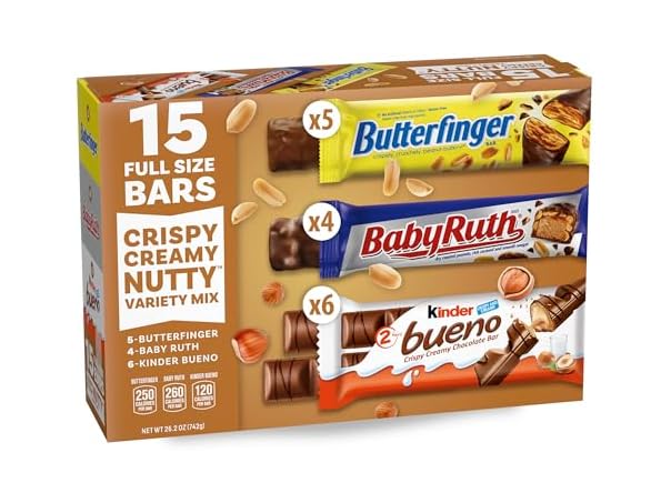 $10.99, Was $18.71, 41% Off! Butterfinger Baby Ruth Kinder Variety 26 dealfomo