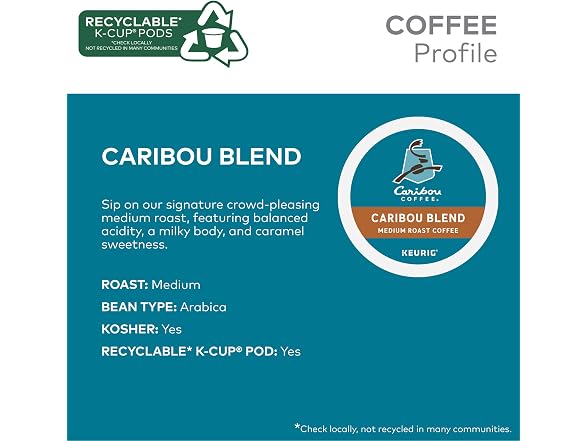 32ct Caribou Coffee Caribou Blend, Keurig Single