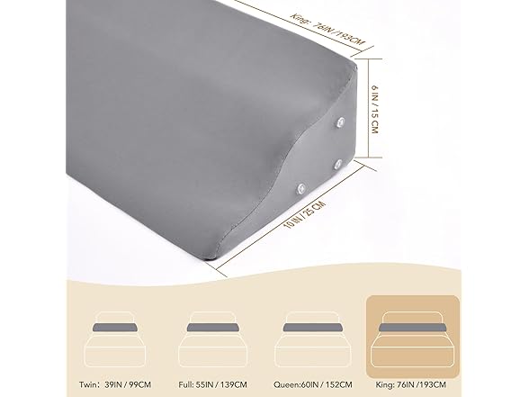 Paxato King Size Bed Wedge Pillow