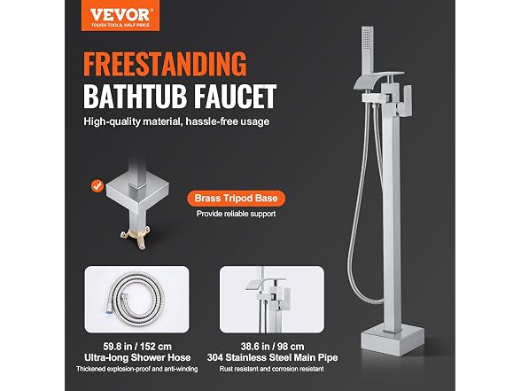 VEVOR Freestanding Bathtub Faucet