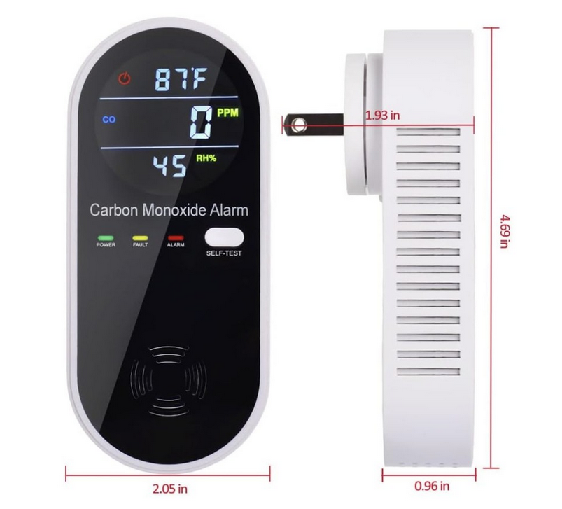 3-in-1 Carbon Monoxide w/Temp & Humidity Detector - Gallery 8