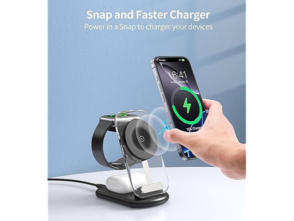Mukiya 3 in 1 Magnetic Wireless Charging Station
