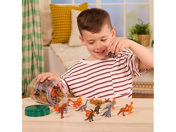 Terra by Battat – 60 Pieces Dinosaur Figures Assorted