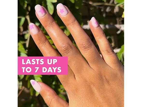 Olive & June Super Stick Mani Press-On Nails Pink Star Party