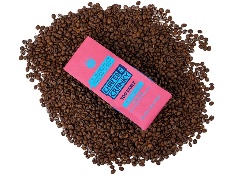 (5lb bag) Chafed & Cranky Whole Bean Organic Coffee - "Too Early" Roast