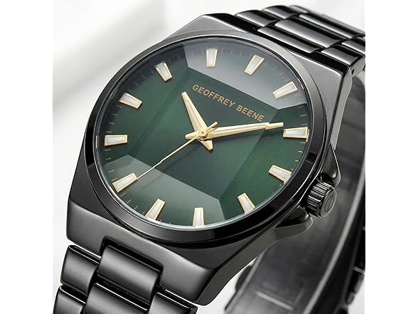 Geoffrey Beene Mens Watch Green Dial
