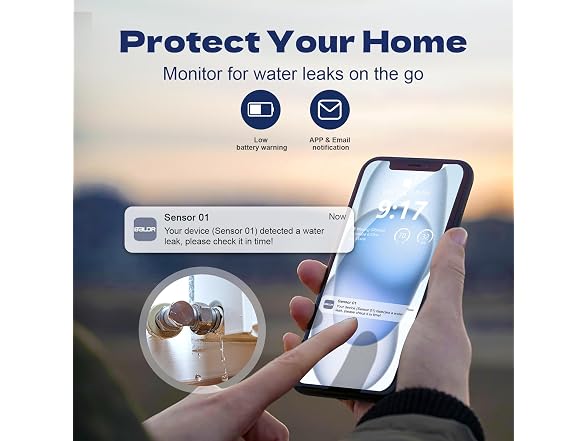 Baldr Smart Water Leak Detector Wireless Wi-Fi Water Sensor - Gallery 2