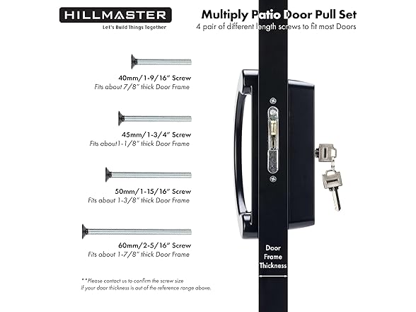 Patio Sliding Door Lock with Key