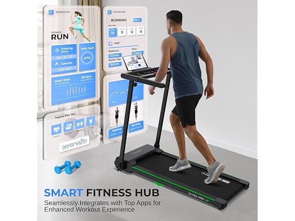 SereneLife Foldable Treadmill 2.5HP