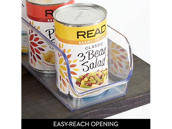 iDesign Narrow Pantry Bin, Set of 4, Clear