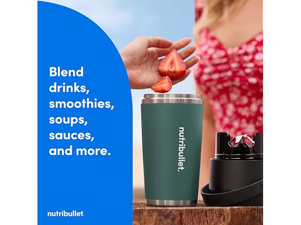 nutribullet Flip Portable Blender with Insulated Cup, Eucalyptus - Gallery 14