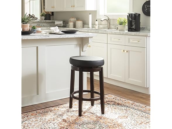 Linon Maya, 24", Black Counter Stool