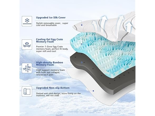 WEUP Firm Mattress Topper 4 Inch King Size