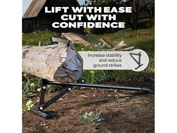 Idzo Log Lifter 51.5" Wood Handle for Rolling Logs