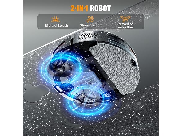 Robot Vacuum and Mop, 6500Pa Suction, 2 in 1