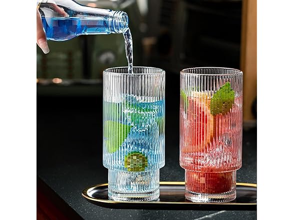 POYDORA 16 OZ Glass Cups with Lids