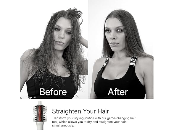 Ellena E1 Blow Dryer + Straighten Hair Brush Dual Mode: Your Choice