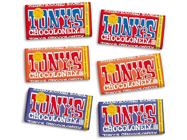 $20.99, Was $35.44, 40% Off! Tonys Chocolonely Milk Choc Bundle 6 Bar dealfomo