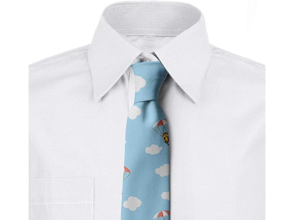 Ambesonne (3.7") Necktie Funny Monkey Parachutes