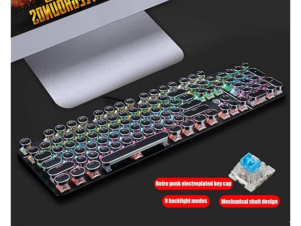 TROCHIN Typewriter Style Gaming Keyboard