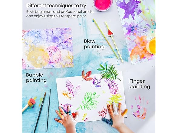 ARTEZA Kids Tempera Paint Set, 13.5 oz