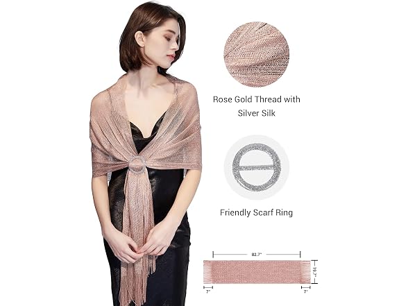 MissShorthair Women (OS) Sparkly Shawls Dresses