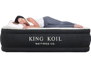 $89.99, Was $157.95, 43% Off! King Koil Luxury Pillow Top Plush Queen Air Mattress dealfomo