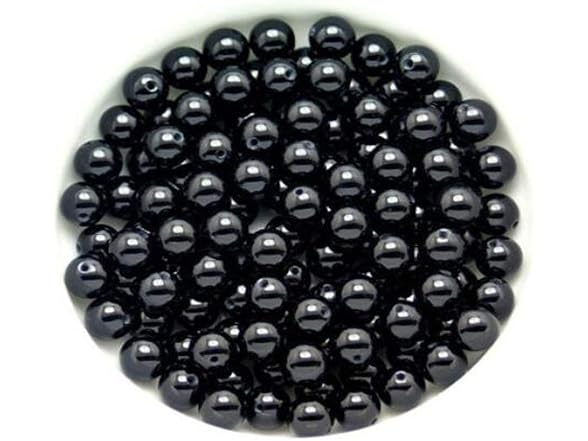 10mm Black Agate Beads 35pcs Round Loose Smooth Beads