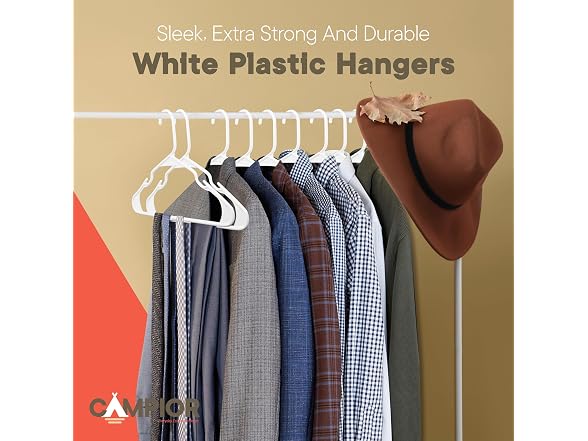 White Plastic Hangers 20 Pack