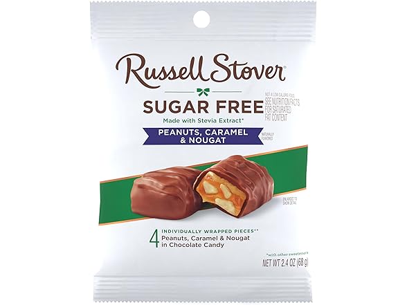 Russell Stover SF Peanut Caramel Nougat